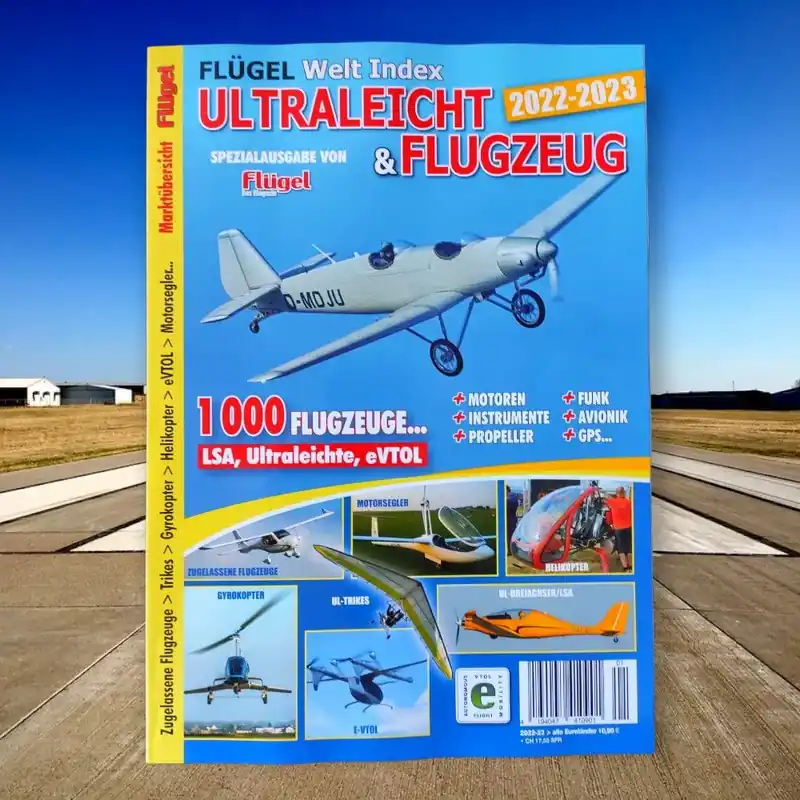 Nur Heute FLÜGEL Welt - Index Ultraleicht & Flugzeug 2022-2023, deutsche Ausgabe. Umfassend - aktuell - alles drin, was Flügel hat