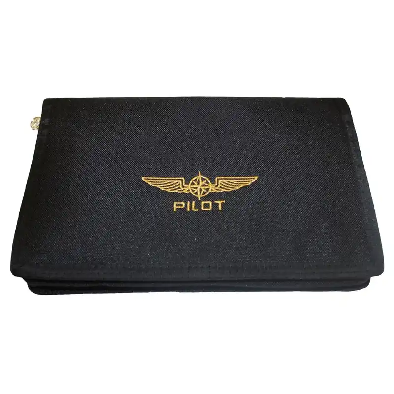 Neu Design4Pilots Mini Piloten Dokumententasche Schwarz