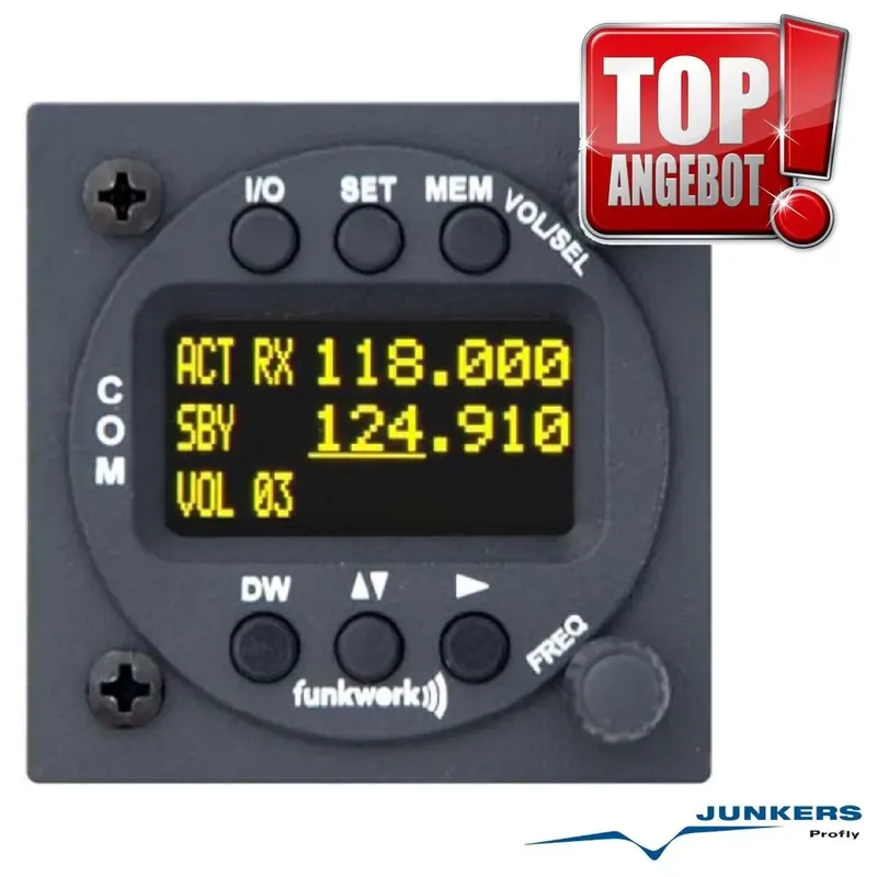Nur Heute f.u.n.k.e. ATR 833-II OLED VHF Flugfunkgerät