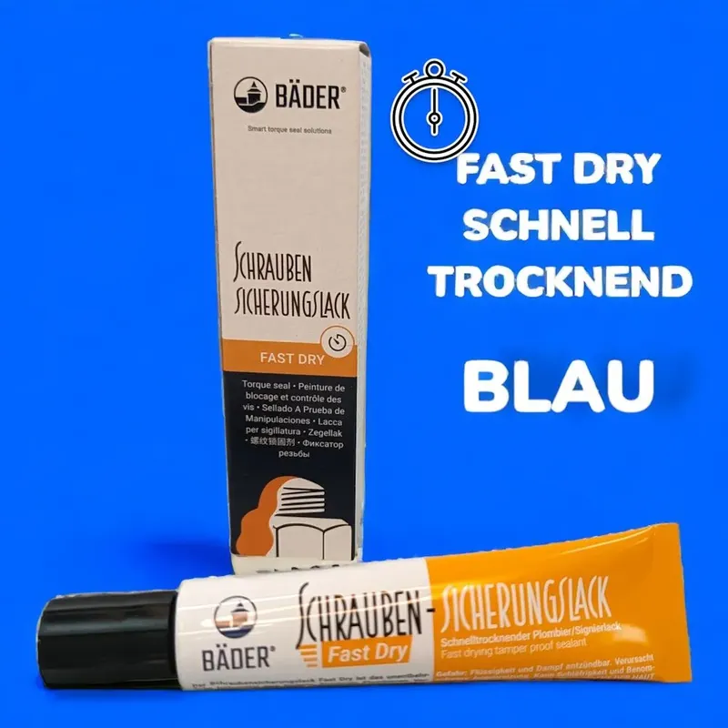 Sichere Zahlung Schraubensicherungslack BLAU FAST DRY, 20ml Tube Wasser- und Benzinfest