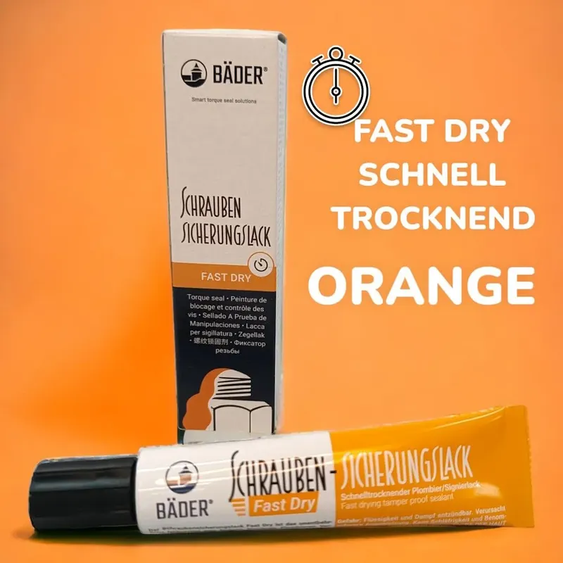 Preiswert Schraubensicherungslack ORANGE FAST DRY, 20ml Tube Wasser- und Benzinfest