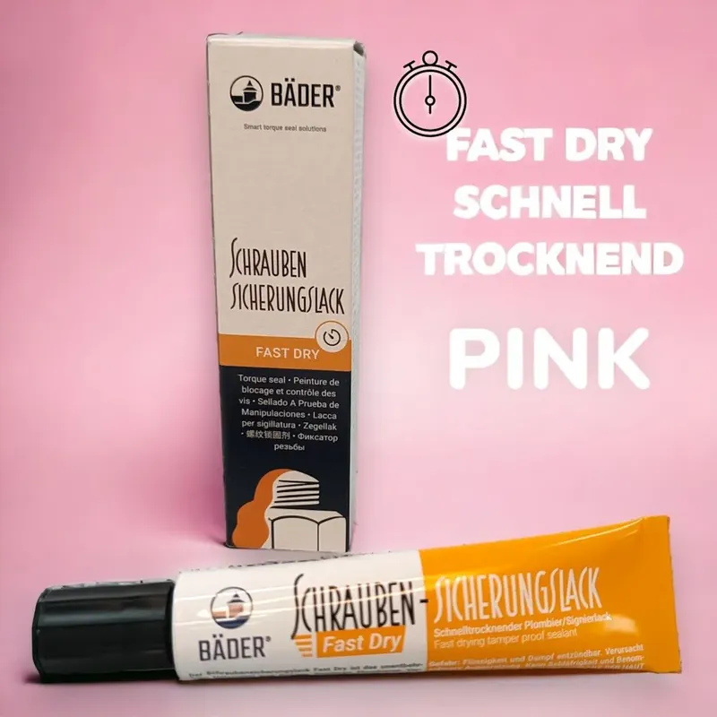Schraubensicherungslack PINK FAST DRY, 20ml Tube Wasser- und Benzinfest Begrenztes Angebot