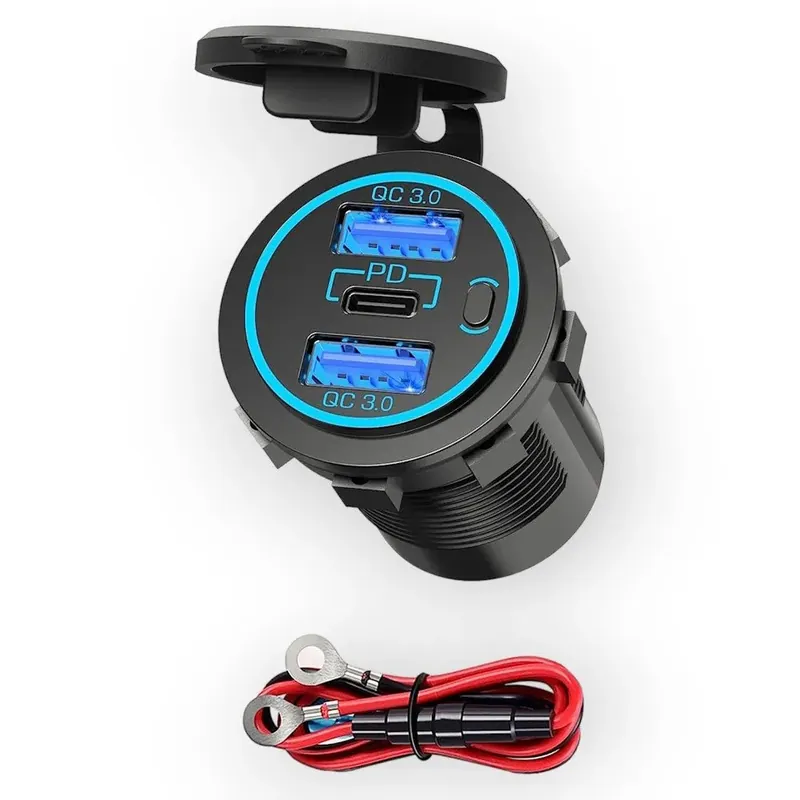 Aktuell 12V USB Einbau Steckdose USB 3.0 + USB C