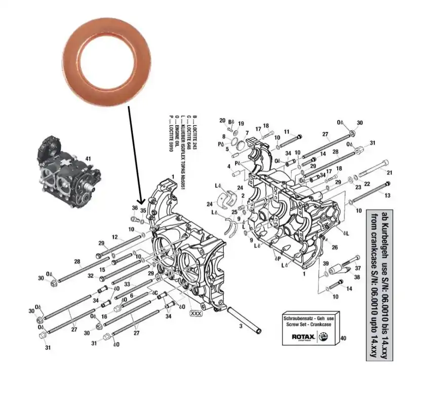 Sichere Zahlung Dichtring für Kurbelwellengehäuse Verschlussschraube A 8X13 DIN 7603 Rotax 912 / 414