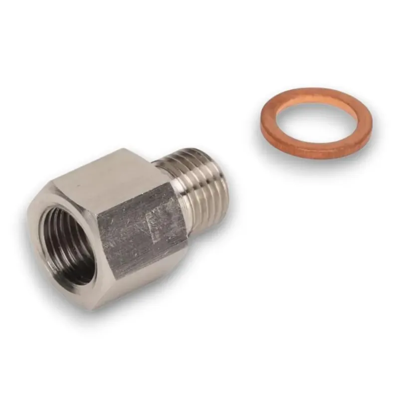 Nur Heute Reduzierverbinder 1/8" NPT auf M10x1 Außengewinde – Edelstahl Sechskantadapter mit Dichtung