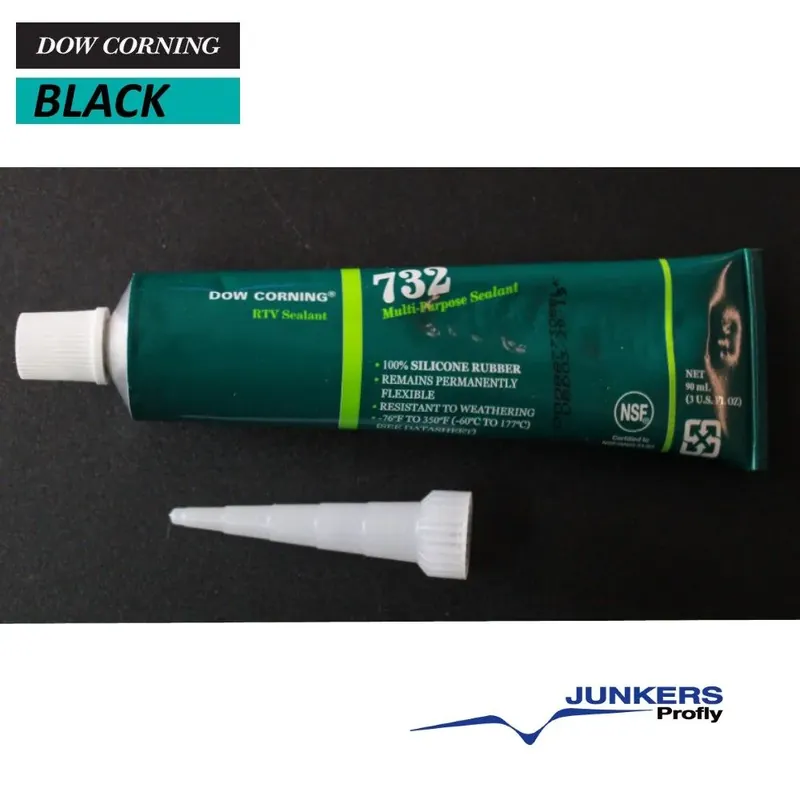 Neu 732 Dow Silastic RTV BLACK 3 Oz. - 90 ml Tube