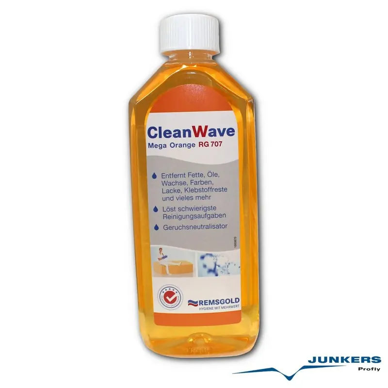 CleanWave Mega Orange RG 707 | Fleckenentferner für hartnäckige Verschmutzungen | 500 ml | Remsgold Expressversand