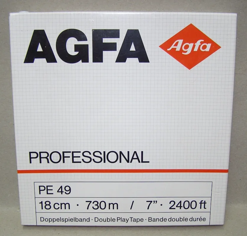03407.2 AGFA Professional Doppelspielband/ Tonband PE49, 18 cm, 730 m/ 7", 2400 ft, NEU Beliebt