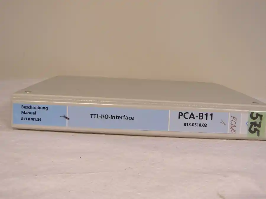 Rohde & Schwarz TTL-I/O-Interface PCA-B11 813.0518.02 Beschreibung Finale Aktion
