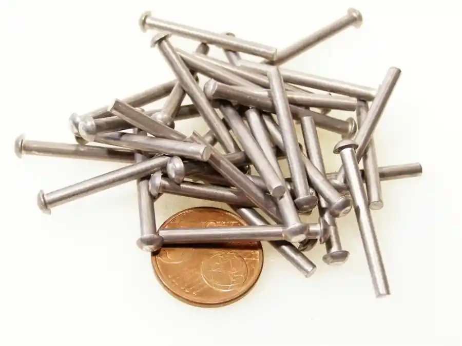 Markenprodukt Flugzeugbau Linsenkopf Nieten Aluminium L ca. 31,90 mm x D ca.3,00 mm (100 Stück)