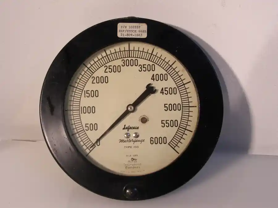 Direkt Vom Hersteller Marsh Instrument Type 100 Manometer / Druckanzeige 0...6000