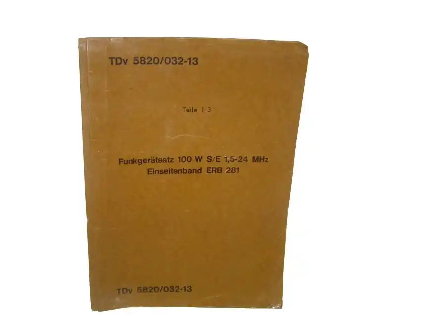 Handbuch Funkgerätesatz 100 W S/E 1,5-24MHz Einseitenband ERB 281 KW Funkanlage Günstig