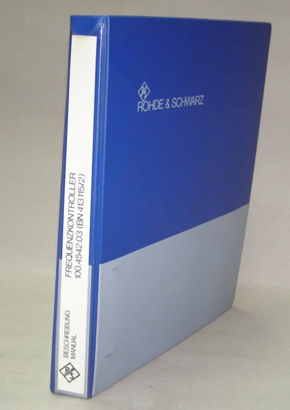 Meistverkauft Rohde & Schwarz Frequenzkontroller 100.4542.03 BN 413115/2 Beschreibung