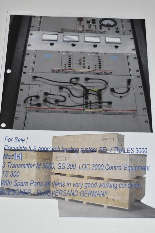 ILS Approach Landing System Comlete TAHLES /SEL 3000 Letzte Chance