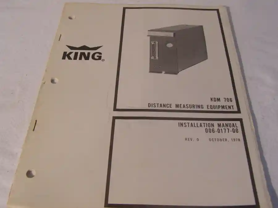 King KDM 706 Distance Measuring Equipment Installation Manual Solange Der Vorrat Reicht