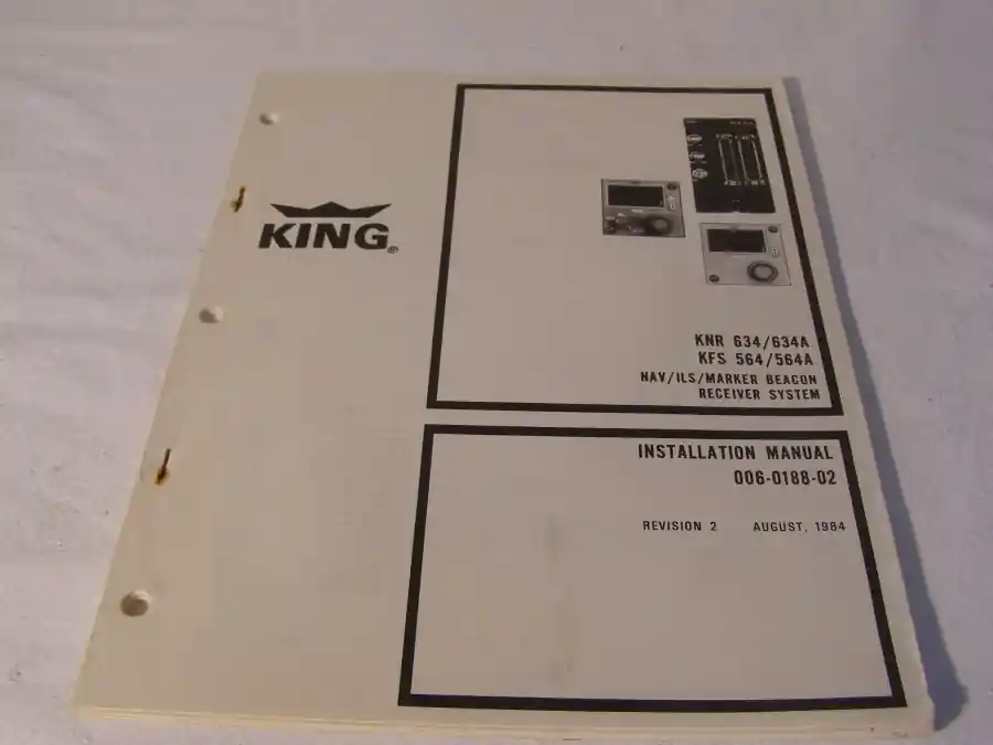 King KNR 634/634A KFS 564/564A Receiver System Installation Manual Preis Gesenkt