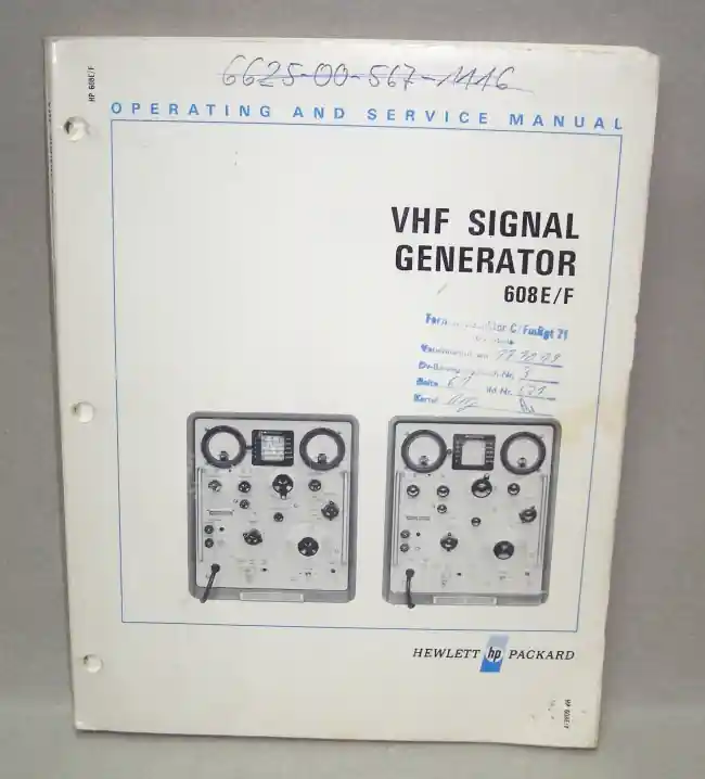 Expressversand VHF Signal Generator 608 E/F Operating and Servcie Manual