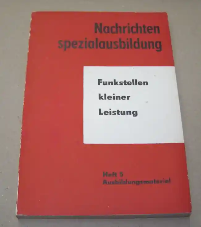 Angebot B.49 Unterrichtsbuch "Funkstellen kleiner Leistung", Heft 5, DDR