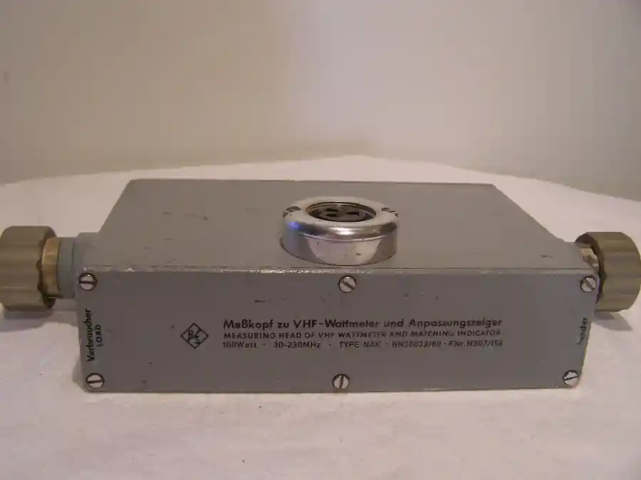 R&S Meßkopf zu VHF-Wattmeter und Anpassungszeiger 100W 30....230 MHz Finale Aktion