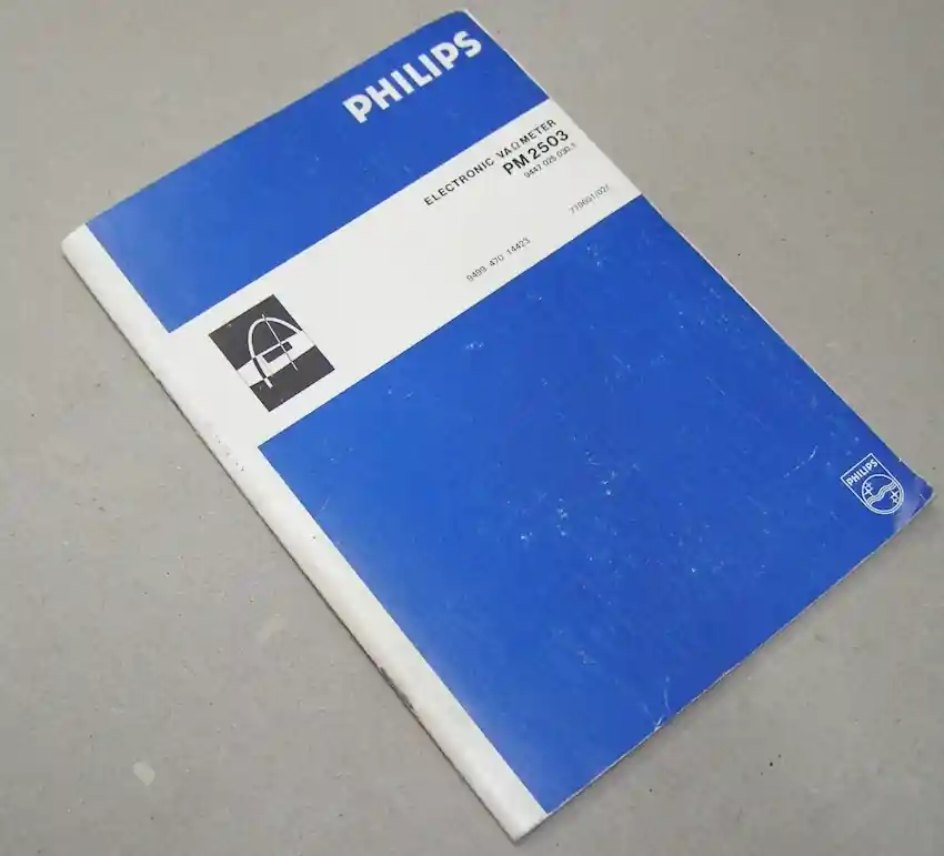 Schneller Versand B.125 Handbuch Original Philips Electronic VA Ohm Meter, PM 2503