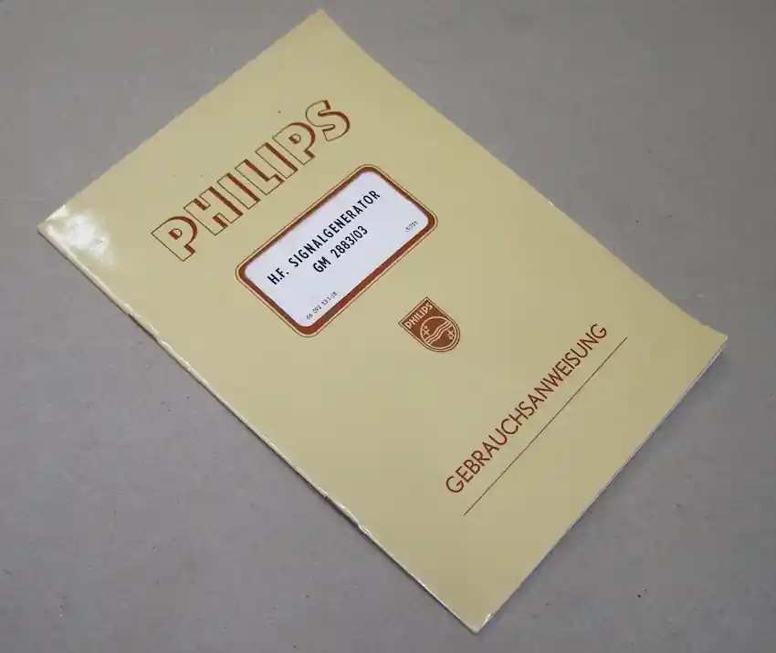Beliebt B.128 Handbuch Original Philips H.F. Signalgenerator GM 2883/03