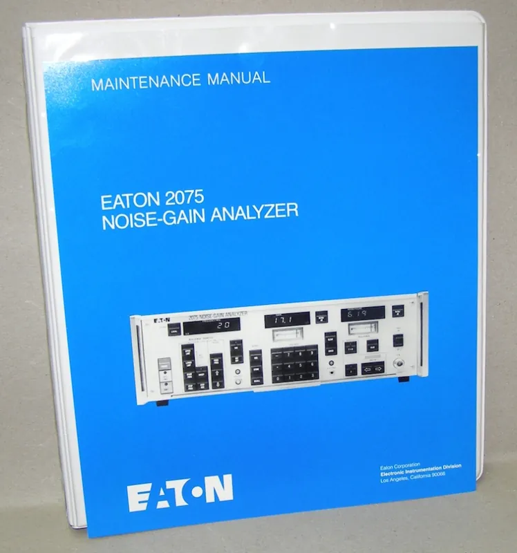 B.131 EATON 2075, Noise-Gain Analyzer, Maintenance Manual Expressversand