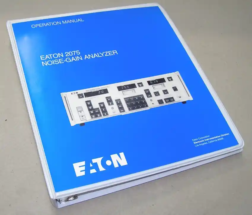 Versand Am Gleichen Tag B.135 EATON 2075, Noise-Gain Analyzer, Operation Manual