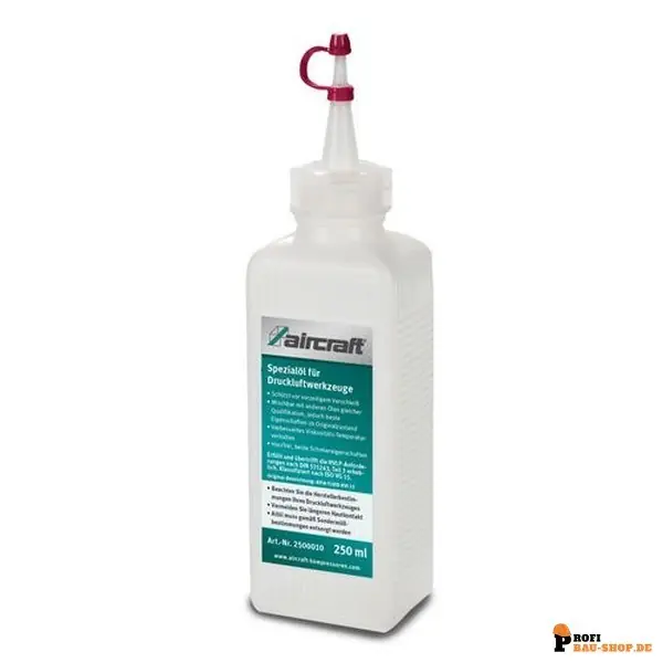Knallerangebot aircraft Spezialöl für Druckluftwerkzeuge, 0,25 l Flasche