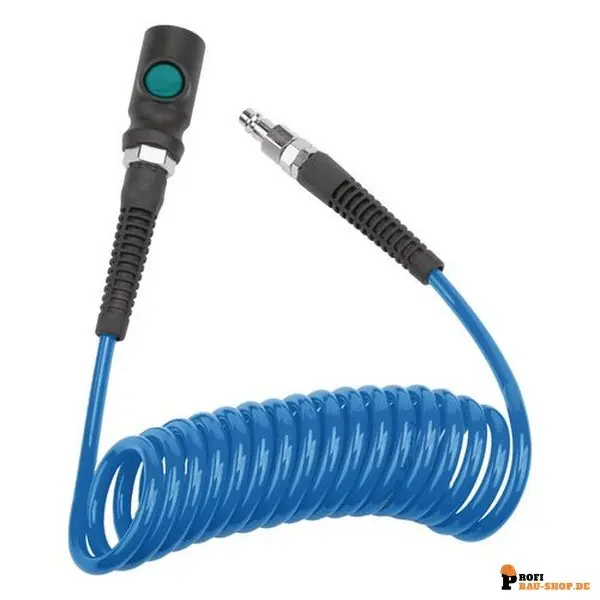 Must-Have aircraft PU 5x8 mm 3m mit Einhand-Sicherheitskupplung Spiralschlauch