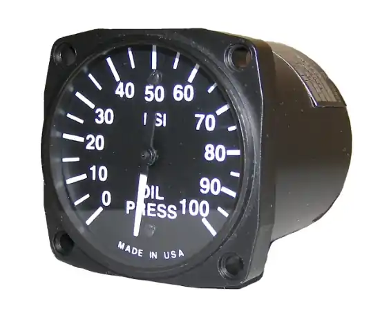 FG.020 Elektr.Öldruckanzeige 0-100PSI inkl.FAA Form 8130-3 Neue Ware