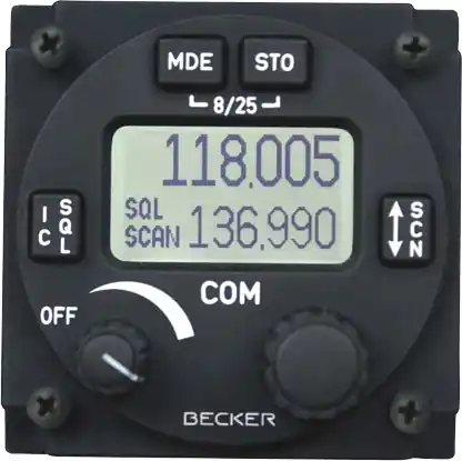 Letzte Chance F.027 AR 6211-(022) Becker Flugfunkgerät 6 W. 8,33/25 kHz.Kanalraster