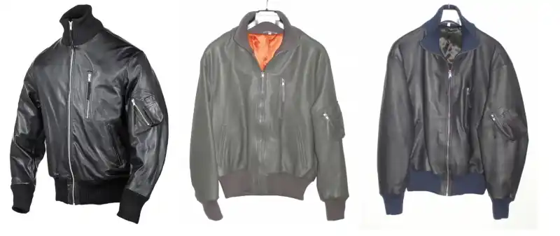 T.015A Original BW-Jet-Lederjacke mit Taschen Gr.48-54 Preisreduziert