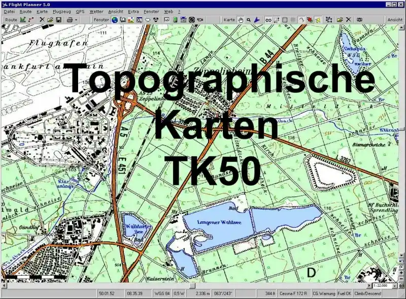 FP.045 Topographische Karten TK50-BW Baden-Württemberg für Flight-Planner Sale