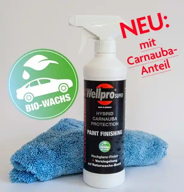 PM.014 Wellpro Hybrid Carnauba Protection Set ( Sprühflasche + Mikrofasertuch ) Super-Preis