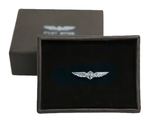 Pin Nr.4 Piloten Schwinge "Pilot Wings" silber, small Heißes Angebot