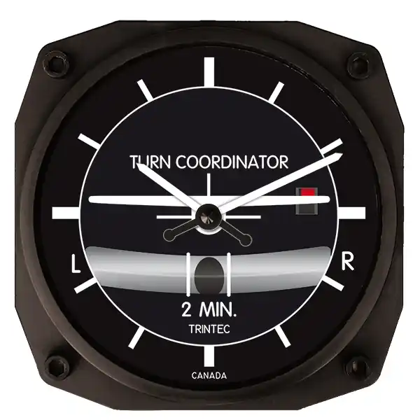 GA.010f Wanduhr im Cockpit-Design "Turn and Bank" Highlight