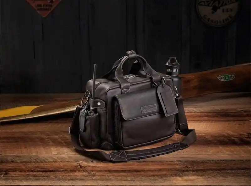 PT.031 Lightspeed The Markham - Pilotenledertasche,dunkelbraun Top-Seller