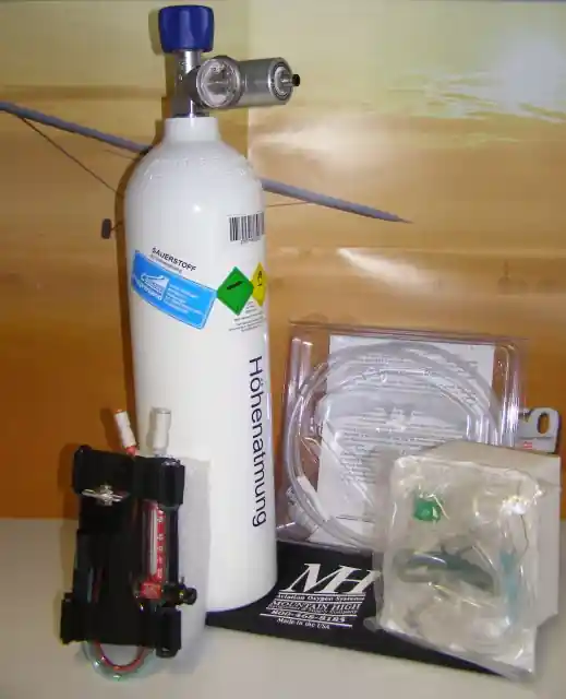 Nur Heute MH.006.1 Sauerstoff Anlage XCP Constant Flow System m.2 Ltr.Flasche