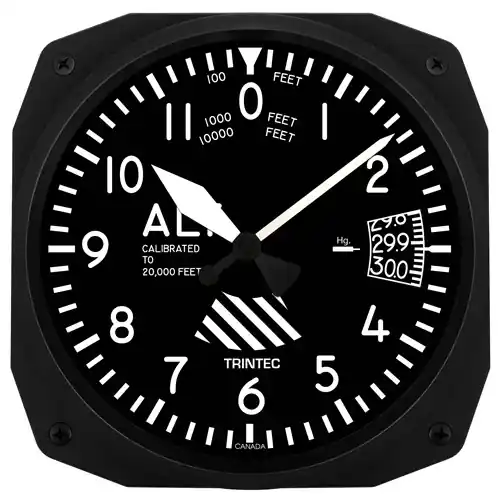 GA.014a Wanduhr im Cockpit-Design "Altimeter" groß Sonderangebot