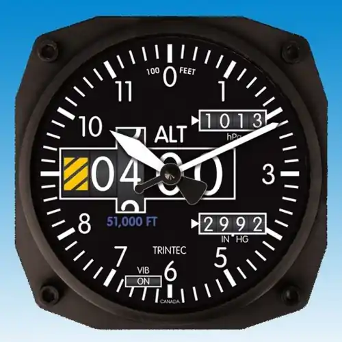 GA.010ee Wanduhr im Cockpit-Design "Höhenmesser" Top-Preis