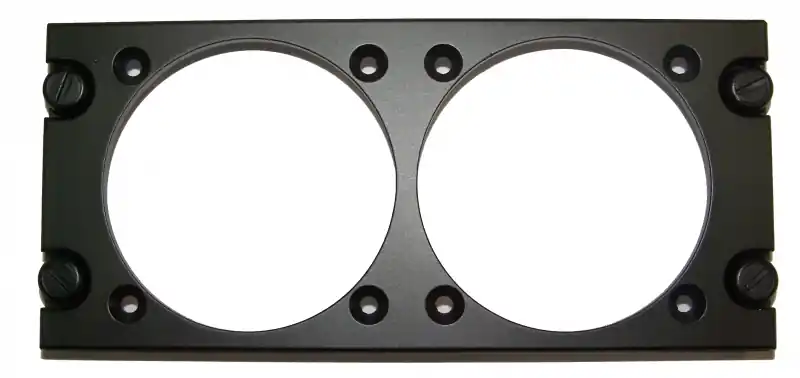 F.007 Becker 1E025 DZUS Twin-Panel für zwei 58mm Geräte Markenware