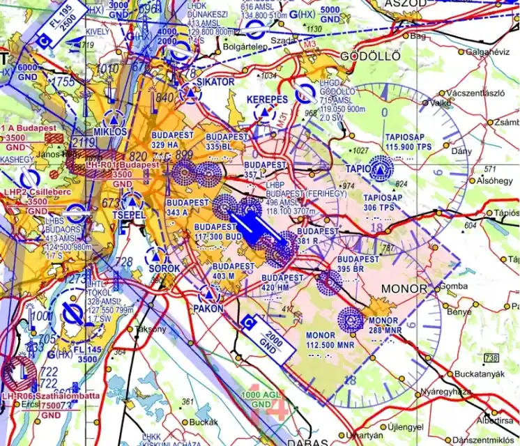 Nur Für Kurze Zeit V500-LH Digitalisierte Karte VFR 500 Ungarn für Flight-Planner