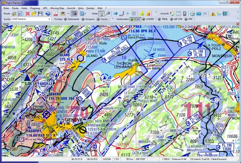 Saisonangebot V500-CH Digitalisierte Karte DFS Visual 500 Schweiz für Flight-Planner