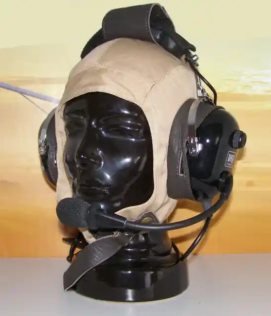 T.044.1 Headset-Stoffhaube mit Lederapplikationen Günstig