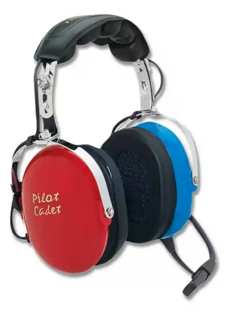 H.023.1 PILOT Kinder-Headset P-51C rot/blau Preis Gesenkt