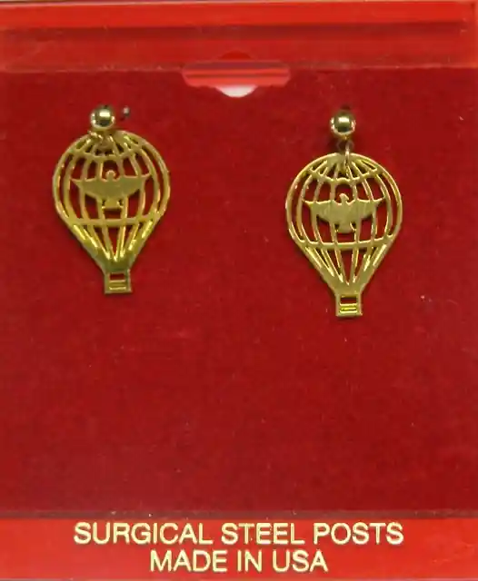 Direkt Vom Hersteller P.006b Ohrstecker Ballon goldfarben (Paar)