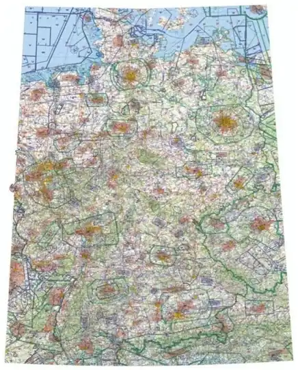 13500 ICAO-Wandkarte Deutschland 2026 Heißes Angebot