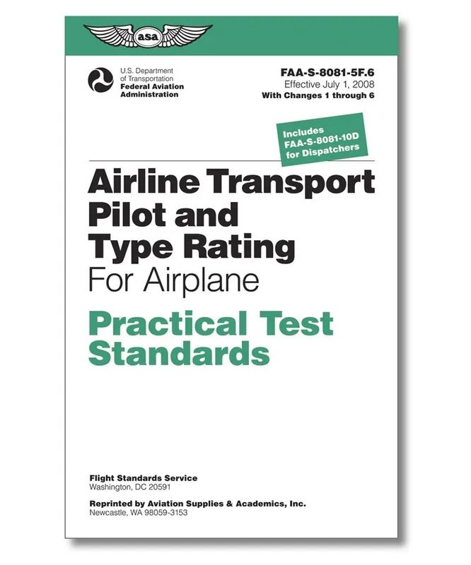 ASA, ATP & Type Rating (for Airplane) - Practical Test Standards Markenware