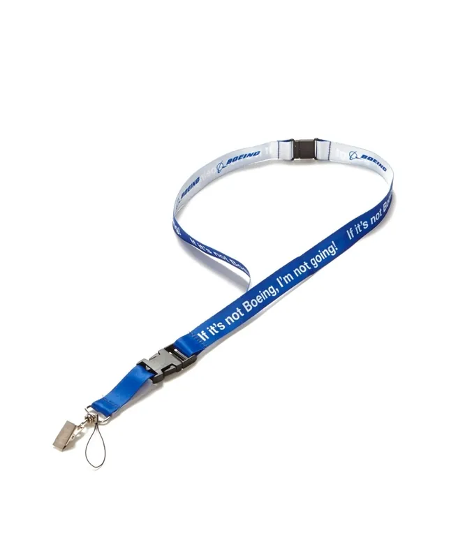 Boeing Lanyard - If It's Not Boeing, I'm Not Going, blau/weiß Versand Am Gleichen Tag