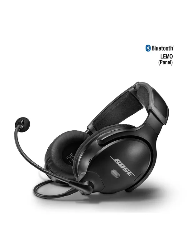 BOSE A30 Aviation Headset - LEMO-Stecker (6-Pin, Panel), Bluetooth, gerades Kabel, hohe Impedanz Letzte Chance